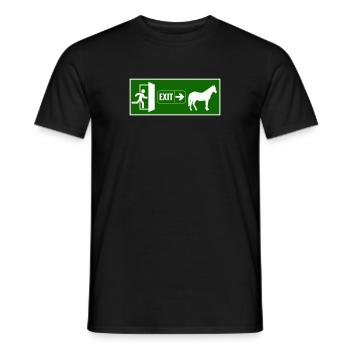 Exit raus zum pferd - Männer T-Shirt - Schwarz - Vorne - AI Model Male 178 light (178cm)