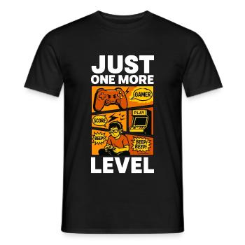 Just One More Level - Gamer Comic Style - Männer T-Shirt - Schwarz - Vorne - AI Model Male 178 light (178cm)