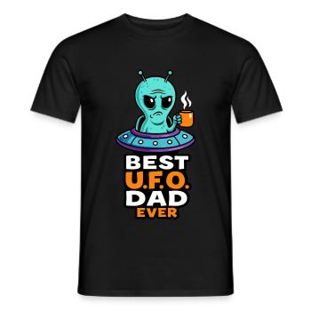 Best UFO Dad Ever Alien Design - Männer T-Shirt - Schwarz - Vorne - AI Model Male 178 light (178cm)