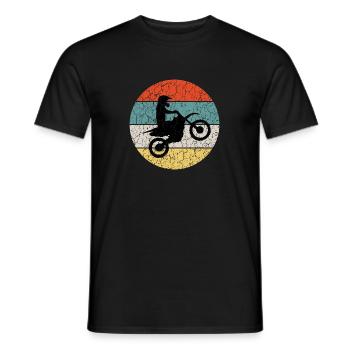 motocross - Men's T-Shirt - black - Front - AI Model Male 178 light (178cm)