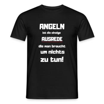 Angeln Angler - Männer T-Shirt - Schwarz - Vorne - AI Model Male 178 light (178cm)