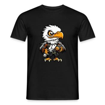 Eagle Halloween Zombie - Men's T-Shirt - black - Front - AI Model Male 178 light (178cm)