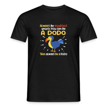 Sei ein Dodo | Ich liebe Dodos - Männer T-Shirt - Schwarz - Vorne - AI Model Male 178 light (178cm)