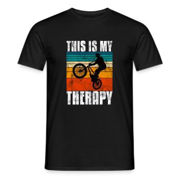 BMX is my Therapy Bike Bike - Men's T-Shirt - black - Front - AI Model Male 178 light (178cm)