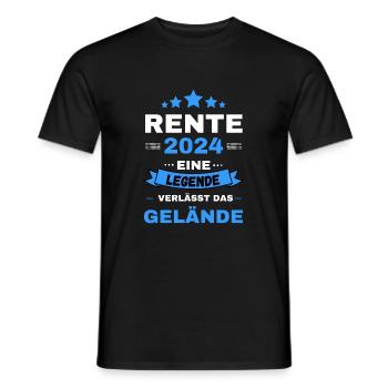 Rente 2024 Ruhestand Legende Geschenk - Männer T-Shirt - Schwarz - Vorne - AI Model Male 178 light (178cm)