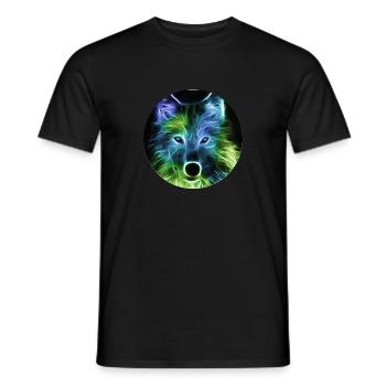 Wölfe haben einen starken Instinkt und einen hohen Intelligenzgrad - Männer T-Shirt - Schwarz - Vorne - AI Model Male 178 light (178cm)