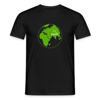 save the planet - Men's T-Shirt - black - Front - AI Model Male 178 light (178cm)