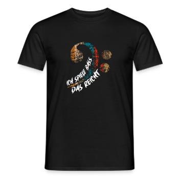 Ich spiele Bass das reicht - Männer T-Shirt - Schwarz - Vorne - AI Model Male 178 light (178cm)