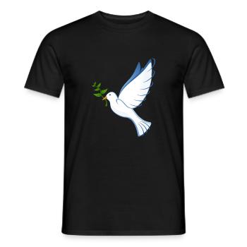 Taube - Männer T-Shirt - Schwarz - Vorne - AI Model Male 178 light (178cm)