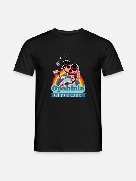 Opabinia - Cambrian crustacean cutie - Men's T-Shirt - black
