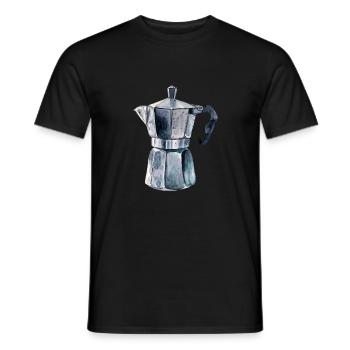 Espresso pot - Men's T-Shirt - black - Front - AI Model Male 178 light (178cm)
