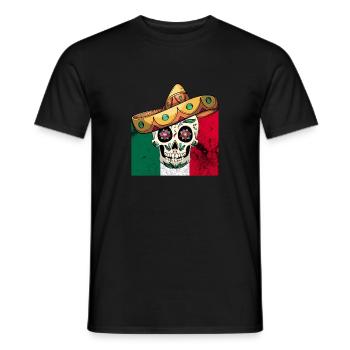 Crâne mexicain - T-shirt homme - noir - Devant - AI Model Male 178 light (178cm)