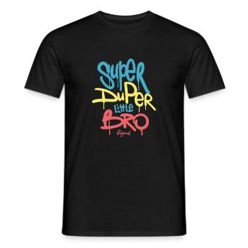Super duper little bro originals gift idea - Men's T-Shirt - black - Front - AI Model Male 178 light (178cm)