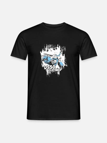 DS50 / Schwalbenfahrer / Ostalgie / Mofa Oldtimer - Männer T-Shirt - Schwarz