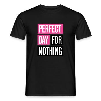 Pefect day print! - Men's T-Shirt - black - Front - AI Model Male 178 light (178cm)