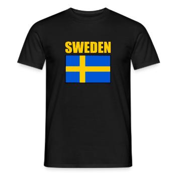 Suède - T-shirt homme - noir - Devant - AI Model Male 178 light (178cm)