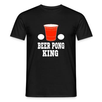 Beer Pong Party Beer Pong King Boozing - T-shirt homme - noir - Devant - AI Model Male 178 light (178cm)