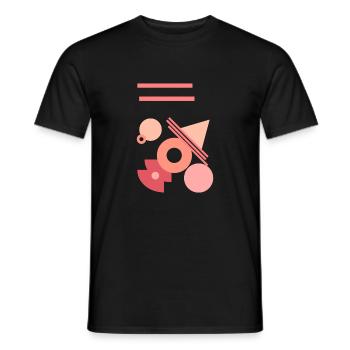 Géométrie Abstrait Figures - T-shirt homme - noir - Devant - AI Model Male 178 light (178cm)