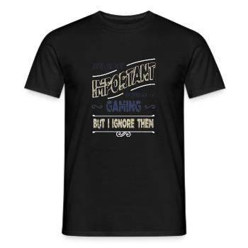 card games gaming don't always play video games - Men's T-Shirt - black - Front - AI Model Male 178 light (178cm)