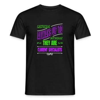 birthday present idea retired socket statement - Männer T-Shirt - Schwarz - Vorne - AI Model Male 178 light (178cm)