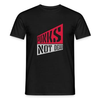 punks pas mort citation - T-shirt homme - noir - Devant - AI Model Male 178 light (178cm)
