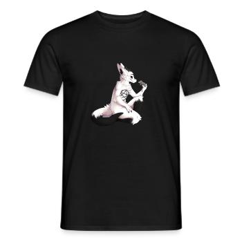 Akuma mit Maus - Männer T-Shirt - Schwarz - Vorne - AI Model Male 178 light (178cm)