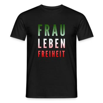 Frau Leben Freiheit Iran - Männer T-Shirt - Schwarz - Vorne - AI Model Male 178 light (178cm)