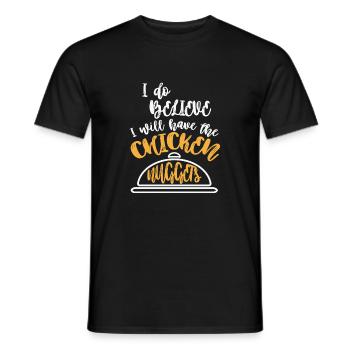 Peace Love Chicken Nuggets Love Peace Fast Food - Men's T-Shirt - black - Front - AI Model Male 178 light (178cm)