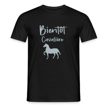 bientôt Cavalière - T-shirt homme - noir - Devant - AI Model Male 178 light (178cm)