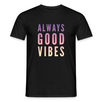 Good vibes - Men's T-Shirt - black - Front - AI Model Male 178 light (178cm)