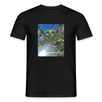 Kirschblüten - Männer T-Shirt - Schwarz - Vorne - AI Model Male 178 light (178cm)