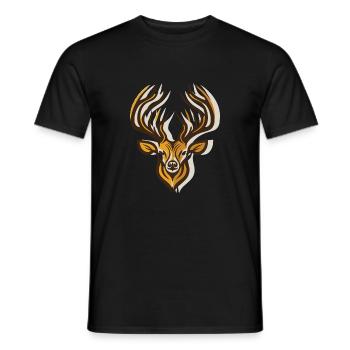 Cerf - T-shirt homme - noir - Devant - AI Model Male 178 light (178cm)