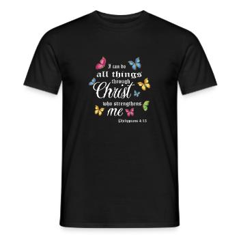 Bibelvers Bibel Christus Jesus Gott - Männer T-Shirt - Schwarz - Vorne - AI Model Male 178 light (178cm)