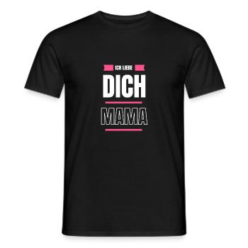 Ich liebe dich Mama - Männer T-Shirt - Schwarz - Vorne - AI Model Male 178 light (178cm)