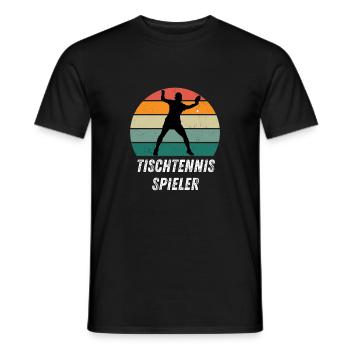 Tischtennisspieler - Männer T-Shirt - Schwarz - Vorne - AI Model Male 178 light (178cm)