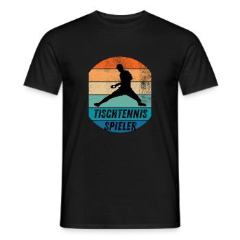 Tischtennisspieler - Männer T-Shirt - Schwarz - Vorne - AI Model Male 178 light (178cm)
