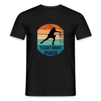 Tischtennisspieler - Männer T-Shirt - Schwarz - Vorne - AI Model Male 178 light (178cm)