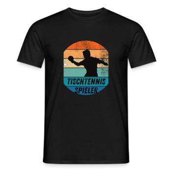 Tischtennisspieler - Männer T-Shirt - Schwarz - Vorne - AI Model Male 178 light (178cm)