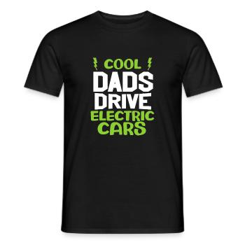 Cool dads drive electric car funny gift ecologic - T-shirt homme - noir - Devant - AI Model Male 178 light (178cm)