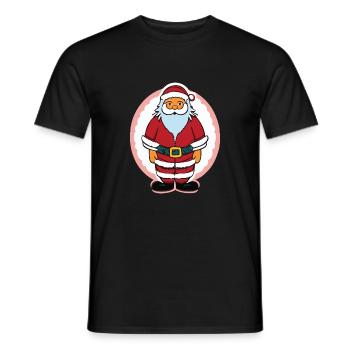 Santa Claus / Merry Christmas - Men's T-Shirt - black - Front - AI Model Male 178 light (178cm)