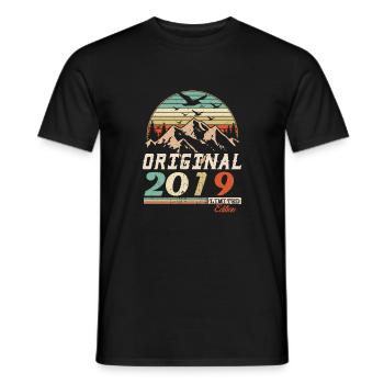 2019 vintage anniversaire rétro vintage cadeau - T-shirt homme - noir - Devant - AI Model Male 178 light (178cm)