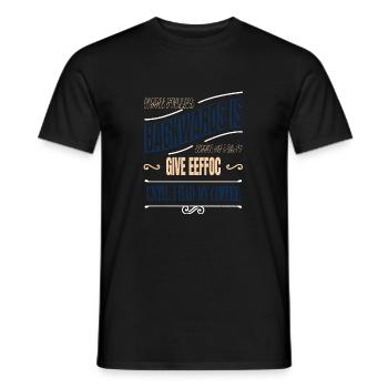 bday citation fatigué torréfié haricots addicted présent - T-shirt homme - noir - Devant - AI Model Male 178 light (178cm)