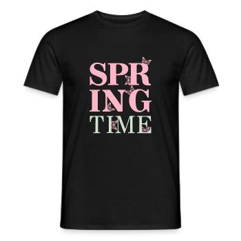 SpringTime - Enfin le printemps ! - T-shirt homme - noir - Devant - AI Model Male 178 light (178cm)