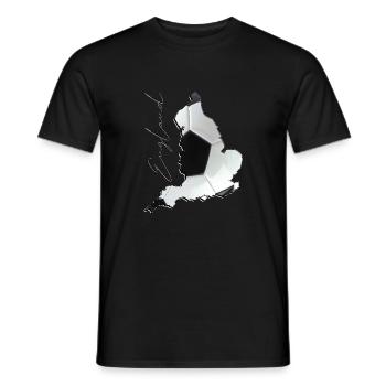 Angleterre | Vrai football | Carte FR - T-shirt homme - noir - Devant - AI Model Male 178 light (178cm)