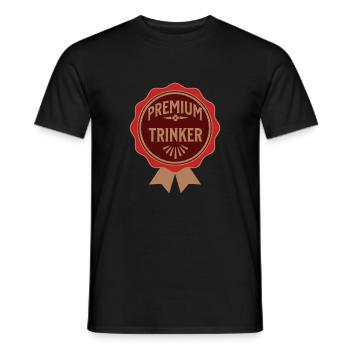 Premium Shirt für Trinker - Männer T-Shirt - Schwarz - Vorne - AI Model Male 178 light (178cm)