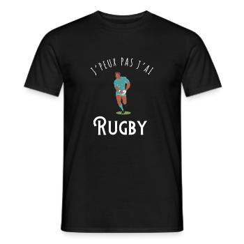 I can't I have rugby - gift idea - Men's T-Shirt - black - Front - AI Model Male 178 light (178cm)