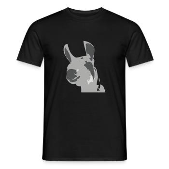 lama - Männer T-Shirt - Schwarz - Vorne - AI Model Male 178 light (178cm)
