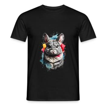 Chinchilla - T-shirt homme - noir - Devant - AI Model Male 178 light (178cm)