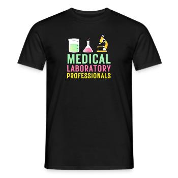 Med Lab Technician Medical Laboratory Professional - Men's T-Shirt - black - Front - AI Model Male 178 light (178cm)
