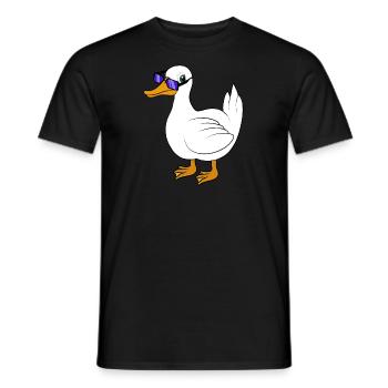 Lunettes de soleil de canard cool - T-shirt homme - noir - Devant - AI Model Male 178 light (178cm)